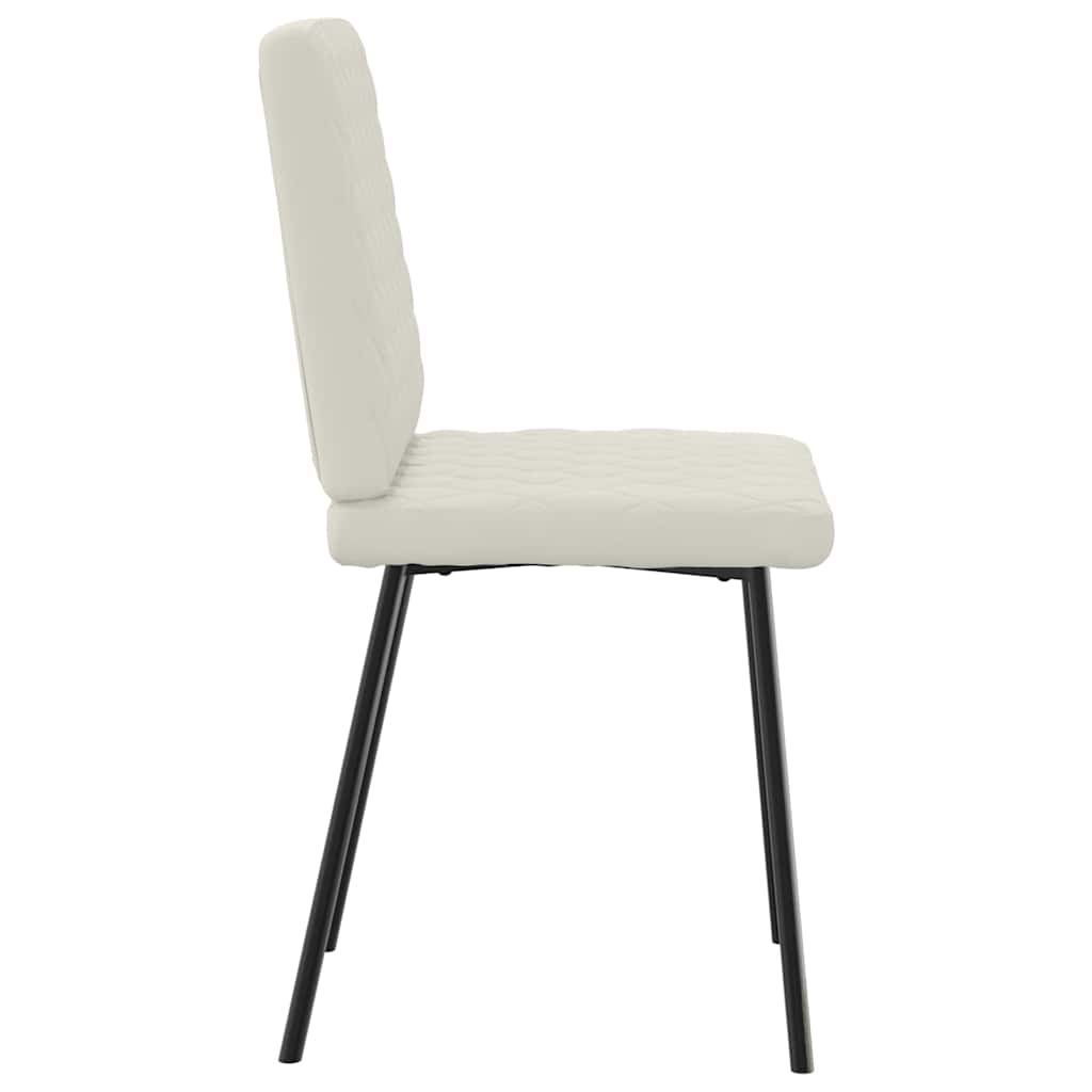 vidaXL Καρέκλες Τραπεζαρίας 6 τεμ. Κρεμ Βελούδινες