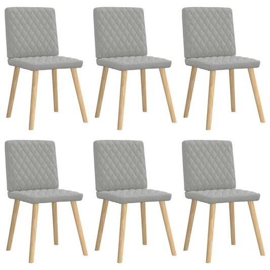 vidaXL Καρέκλες τραπεζαρίας 6 τεμ Cloud Grey Fabric