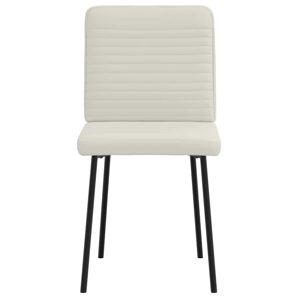 vidaXL Καρέκλες Τραπεζαρίας 6 τεμ. Κρεμ Βελούδινες