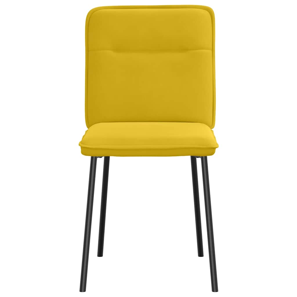 vidaXL Καρέκλες Τραπεζαρίας 6 τεμ. Κίτρινες Βελούδινες