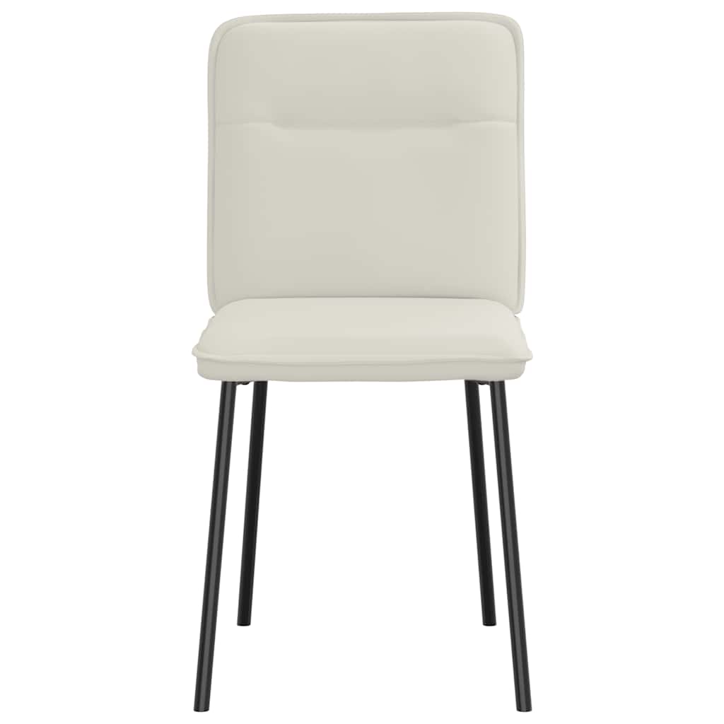 vidaXL Καρέκλες Τραπεζαρίας 6 τεμ. Κρεμ Βελούδινες