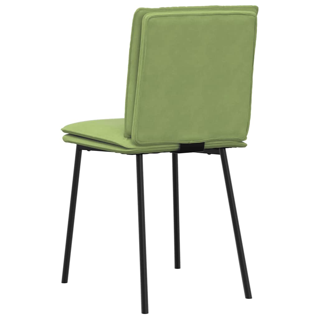 vidaXL Καρέκλες Τραπεζαρίας 6 τεμ. Ανοιχτό Πράσινο Βελούδινες