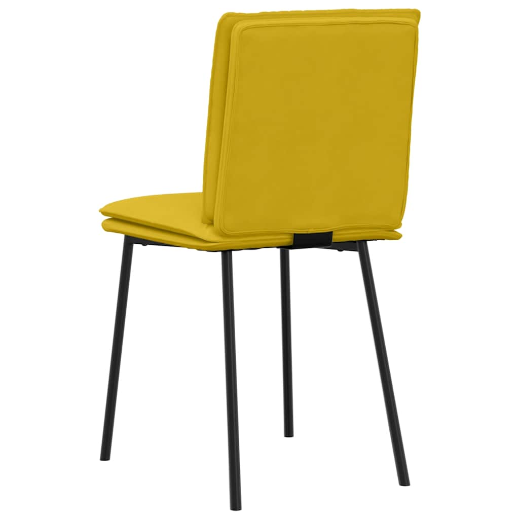 vidaXL Καρέκλες Τραπεζαρίας 6 τεμ. Κίτρινες Βελούδινες