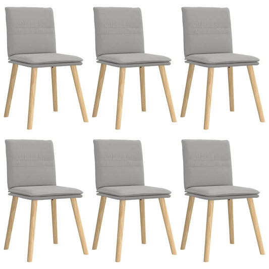 vidaXL Καρέκλες τραπεζαρίας 6 τεμ Cloud Grey Fabric