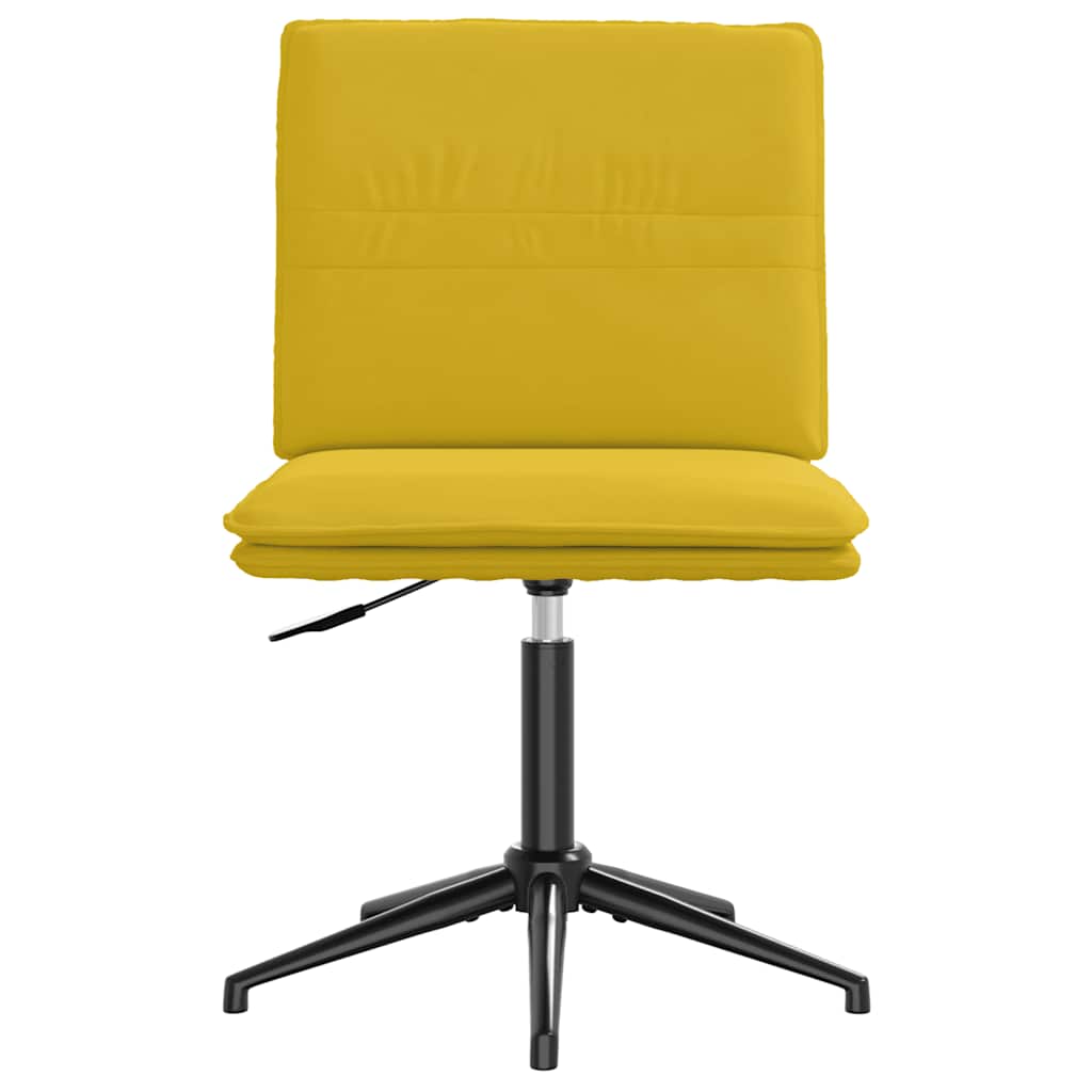 vidaXL Καρέκλες Τραπεζαρίας 4 τεμ. Κίτρινες Βελούδινες