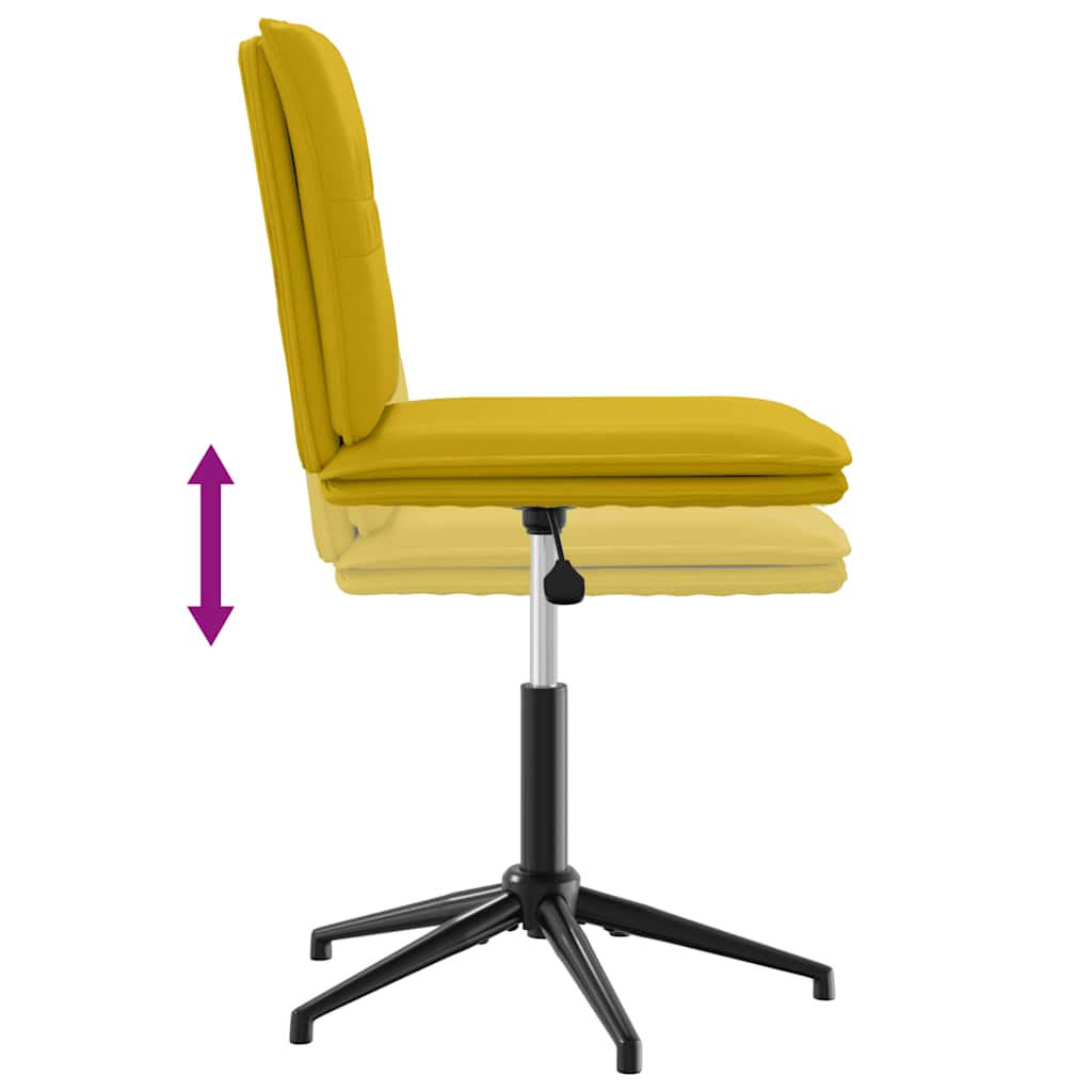 vidaXL Καρέκλες Τραπεζαρίας 4 τεμ. Κίτρινες Βελούδινες