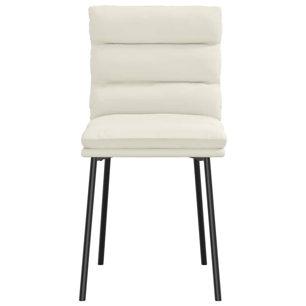 vidaXL Καρέκλες Τραπεζαρίας 6 τεμ. Κρεμ Βελούδινες