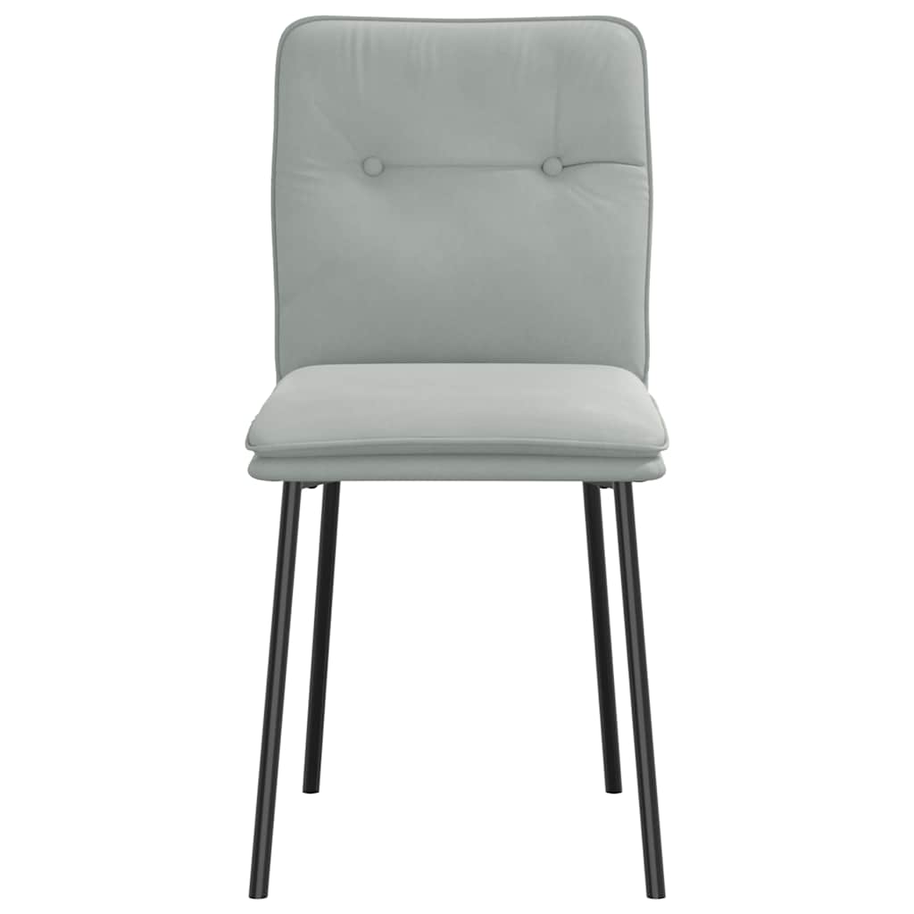 vidaXL Καρέκλες Τραπεζαρίας 6 τεμ. Αν. Γκρι Βελούδινες