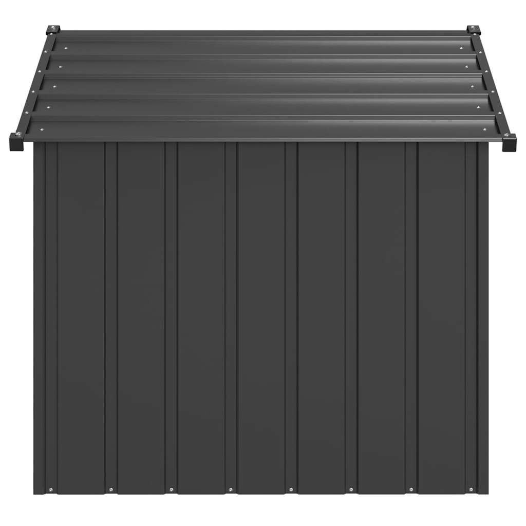 vidaXL Σπιτάκι σκύλου με οροφή 131x101x102 cm Γαλβανισμένος χάλυβας