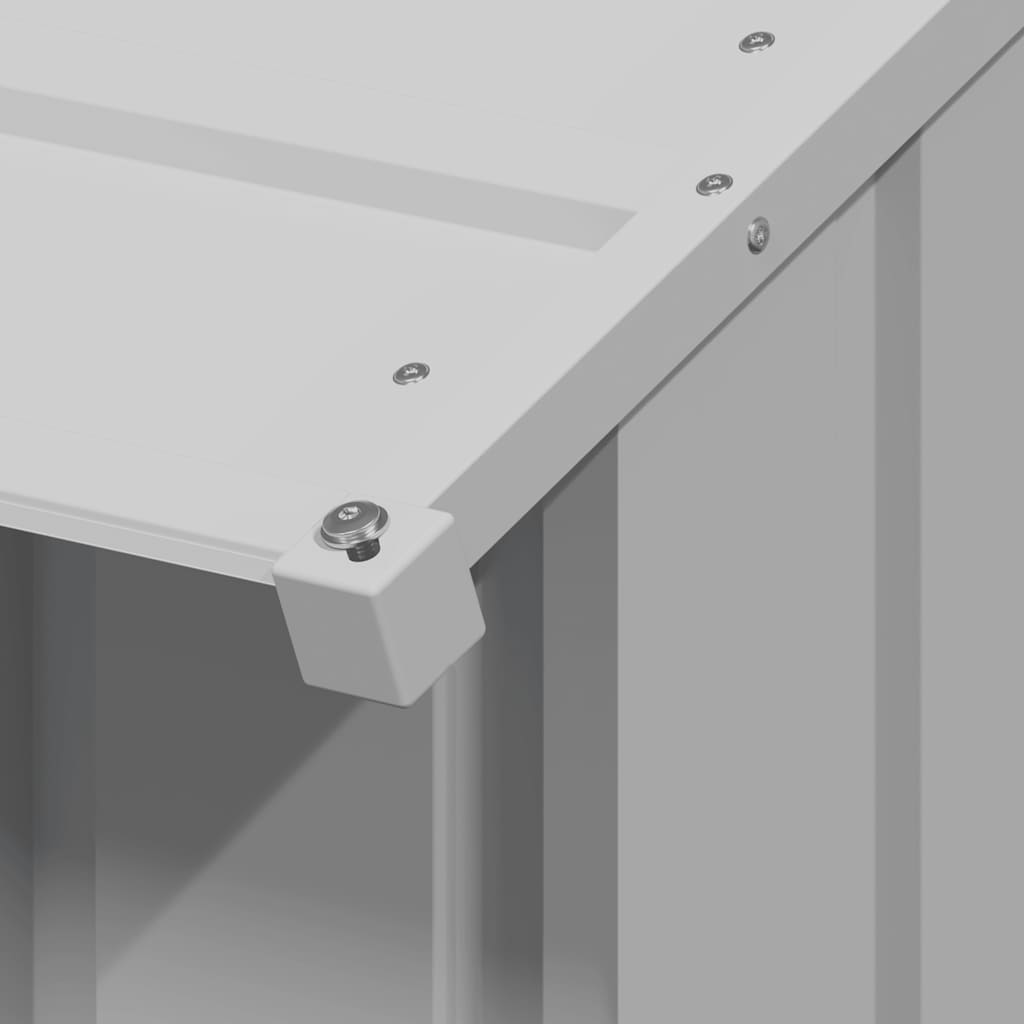 vidaXL Σπιτάκι σκύλου με οροφή 131x101x102 cm Γαλβανισμένος χάλυβας