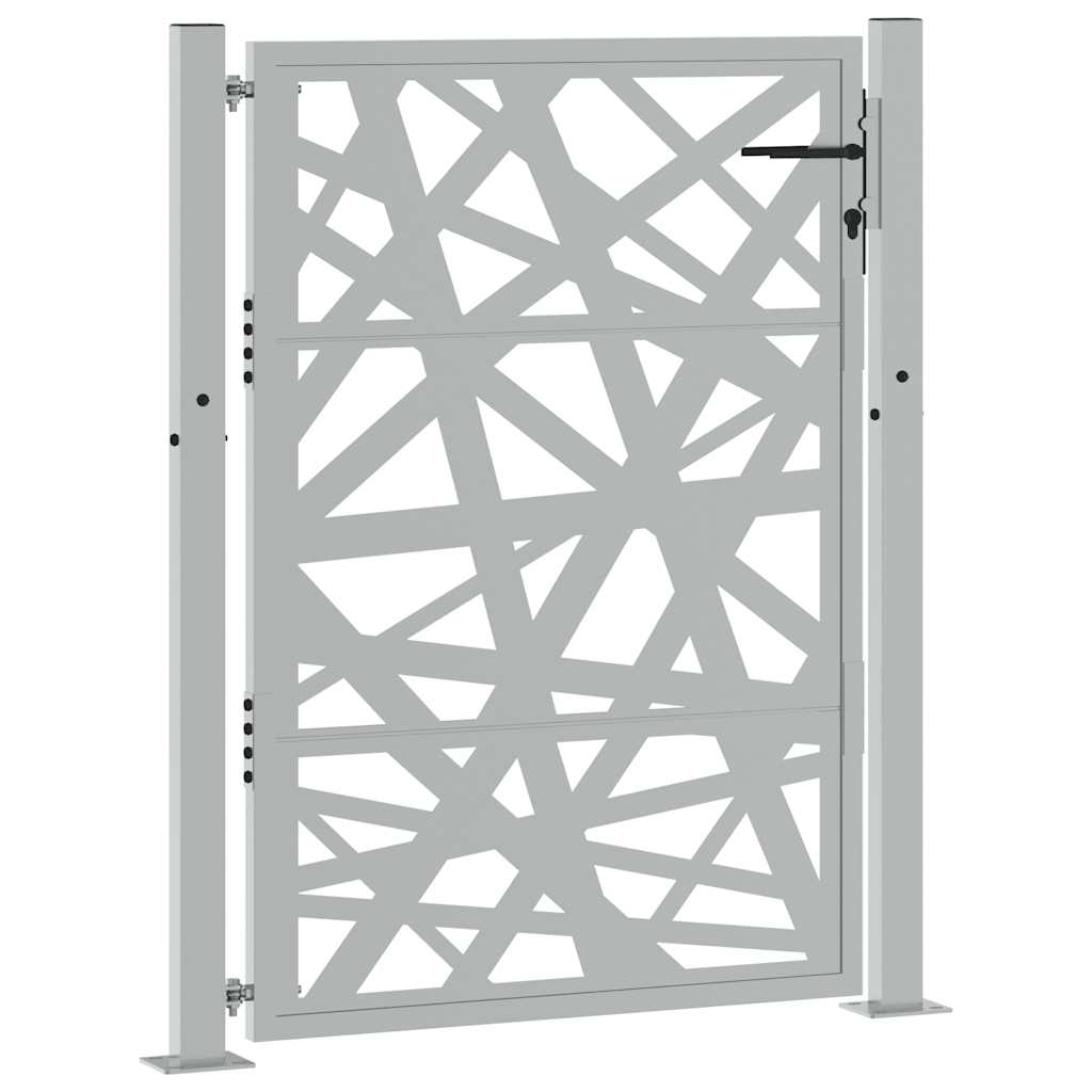 vidaXL Πόρτα Κήπου 100x125 εκ. από Ατσάλι με Ανθεκτικό στις Καιρικές Συνθήκες Φωτισμού