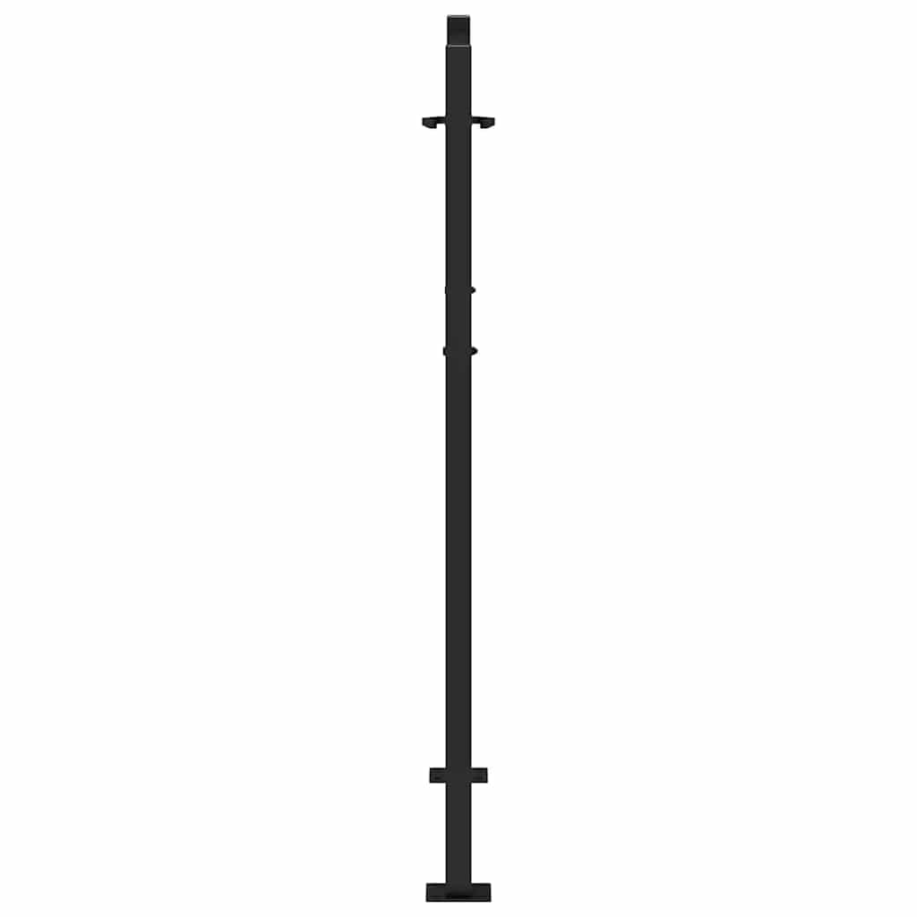 vidaXL Πόρτα Κήπου Μαύρη 100x125 εκ. με Σχέδιο Φλόγας από Ατσάλι
