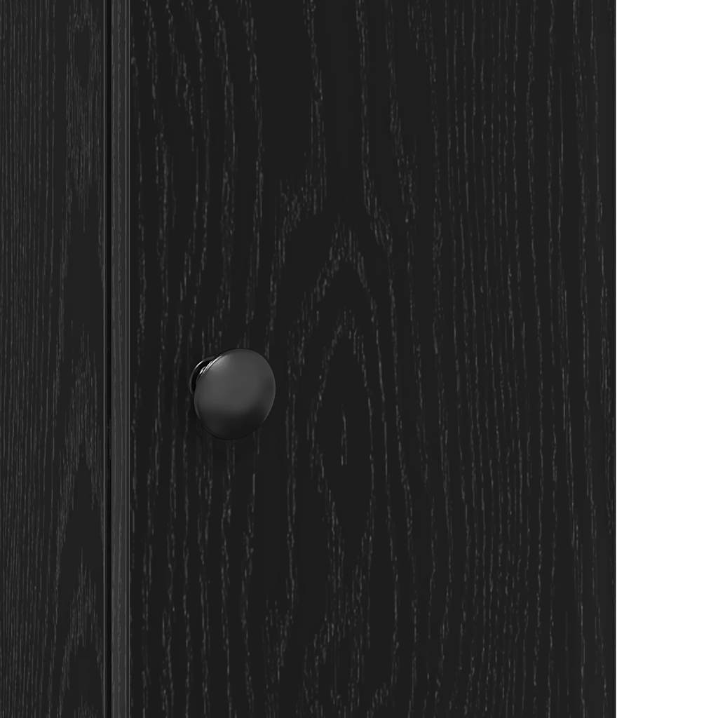 vidaXL Ντουλάπι μπάνιου με θήκη για ρολό μαύρο 20,5x22x72 cm