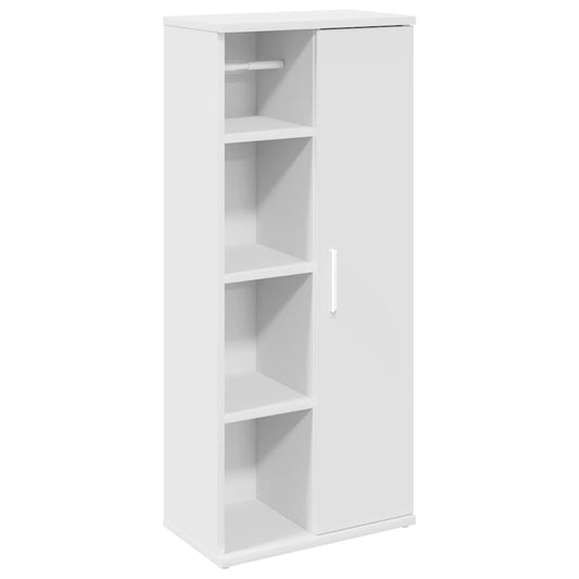 vidaXL Ντουλάπι μπάνιου με θήκη για ρολά Λευκό 39x22x90 cm
