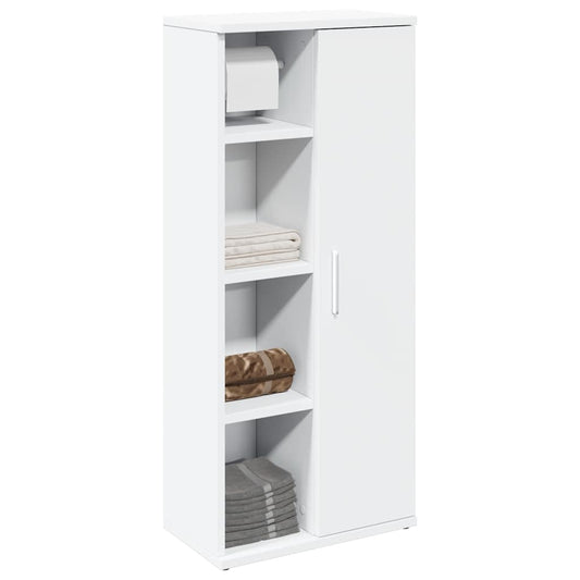 vidaXL Ντουλάπι μπάνιου με θήκη για ρολά Λευκό 39x22x90 cm