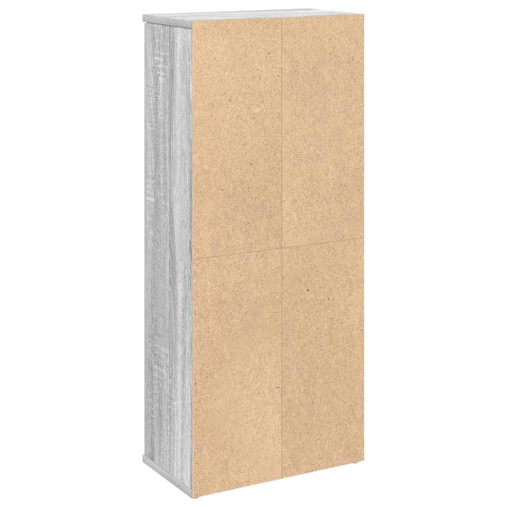 vidaXL Ντουλάπι μπάνιου με θήκη για ρολό Γκρι Sonoma 39x22x90 εκ.