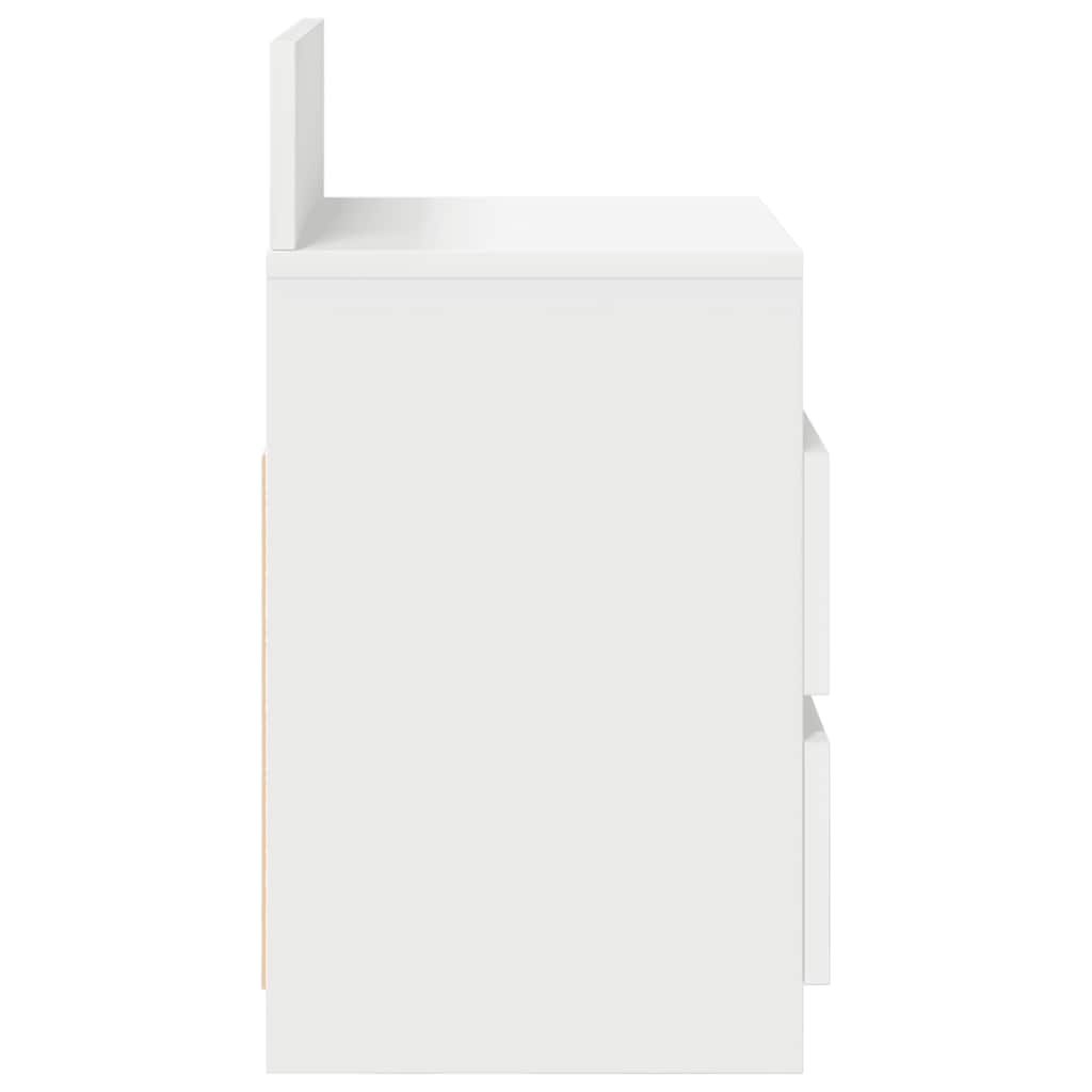 vidaXL Κομοδίνο με 2 συρτάρια Λευκό 40x33x60 cm