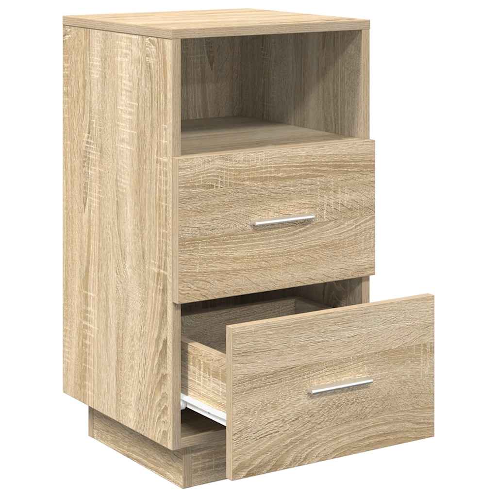 vidaXL Κομοδίνα 2 τεμάχια με 2 συρτάρια Sonoma Δρυς 36x36x68 εκ.