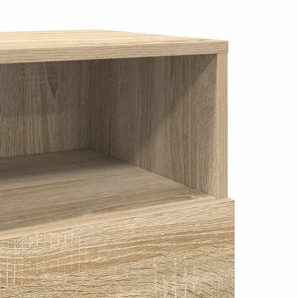 vidaXL Κομοδίνα 2 τεμάχια με 2 συρτάρια Sonoma Δρυς 36x36x68 εκ.