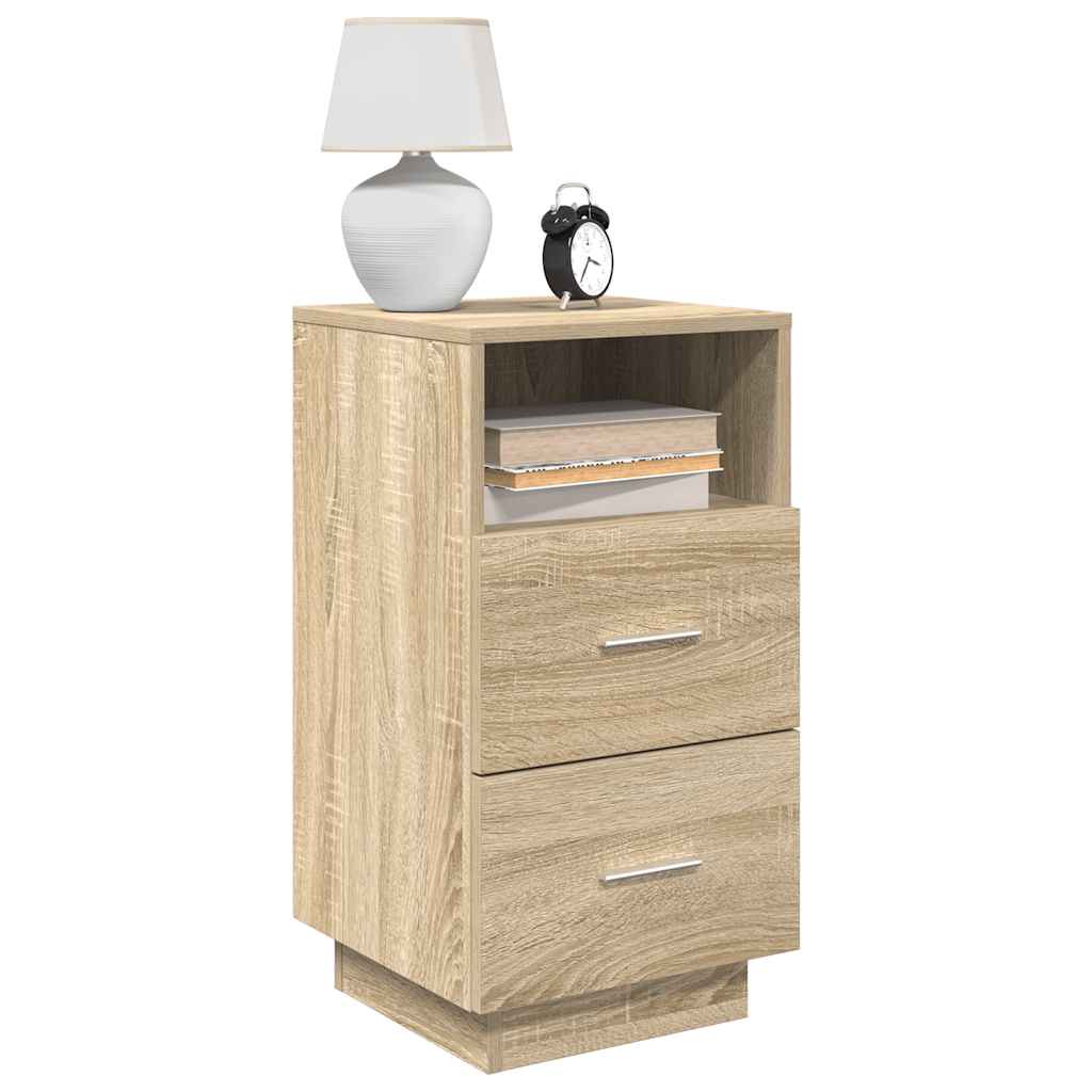 vidaXL Κομοδίνα 2 τεμάχια με 2 συρτάρια Sonoma Δρυς 36x36x68 εκ.