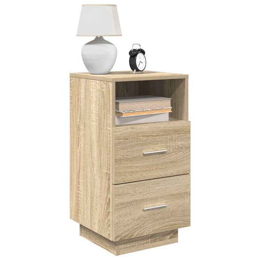 vidaXL Κομοδίνα 2 τεμάχια με 2 συρτάρια Sonoma Δρυς 36x36x68 εκ.