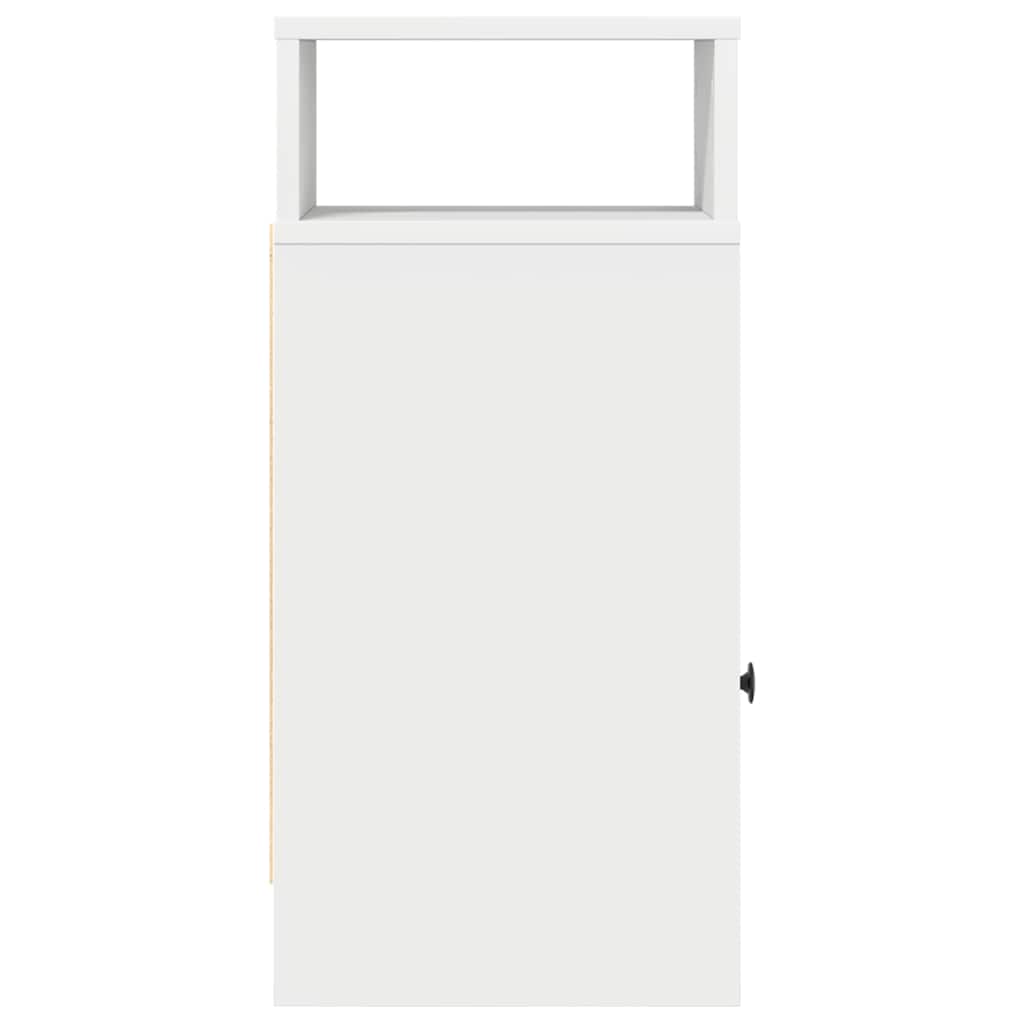 vidaXL Κομοδίνα 2 τεμάχια με συρτάρι Λευκό 25x31x66 cm