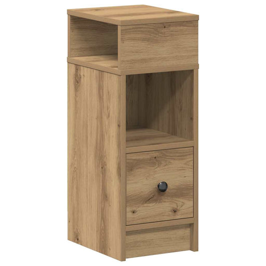 vidaXL Κομοδίνο με Συρτάρι σε Χρώμα Δρυός Artisan 25x31x66 εκ.