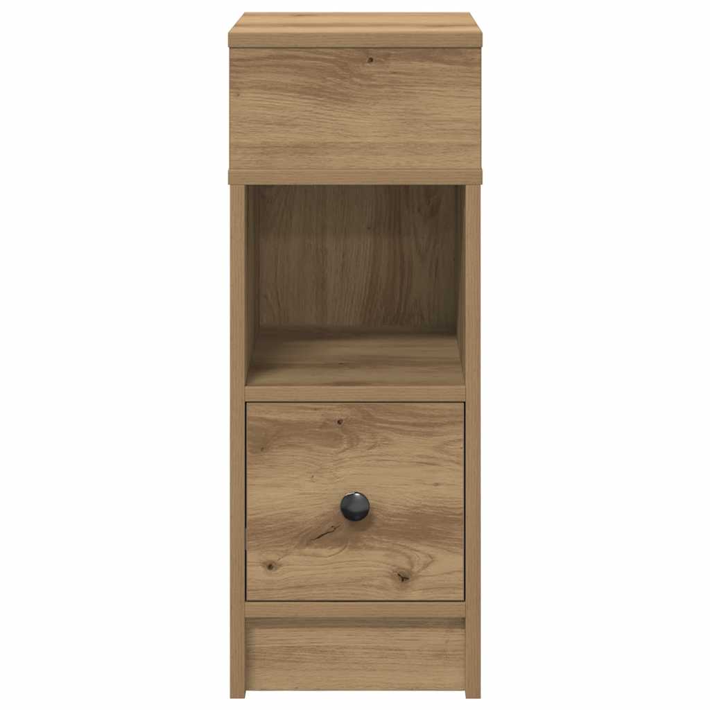 vidaXL Κομοδίνο με Συρτάρι σε Χρώμα Δρυός Artisan 25x31x66 εκ.