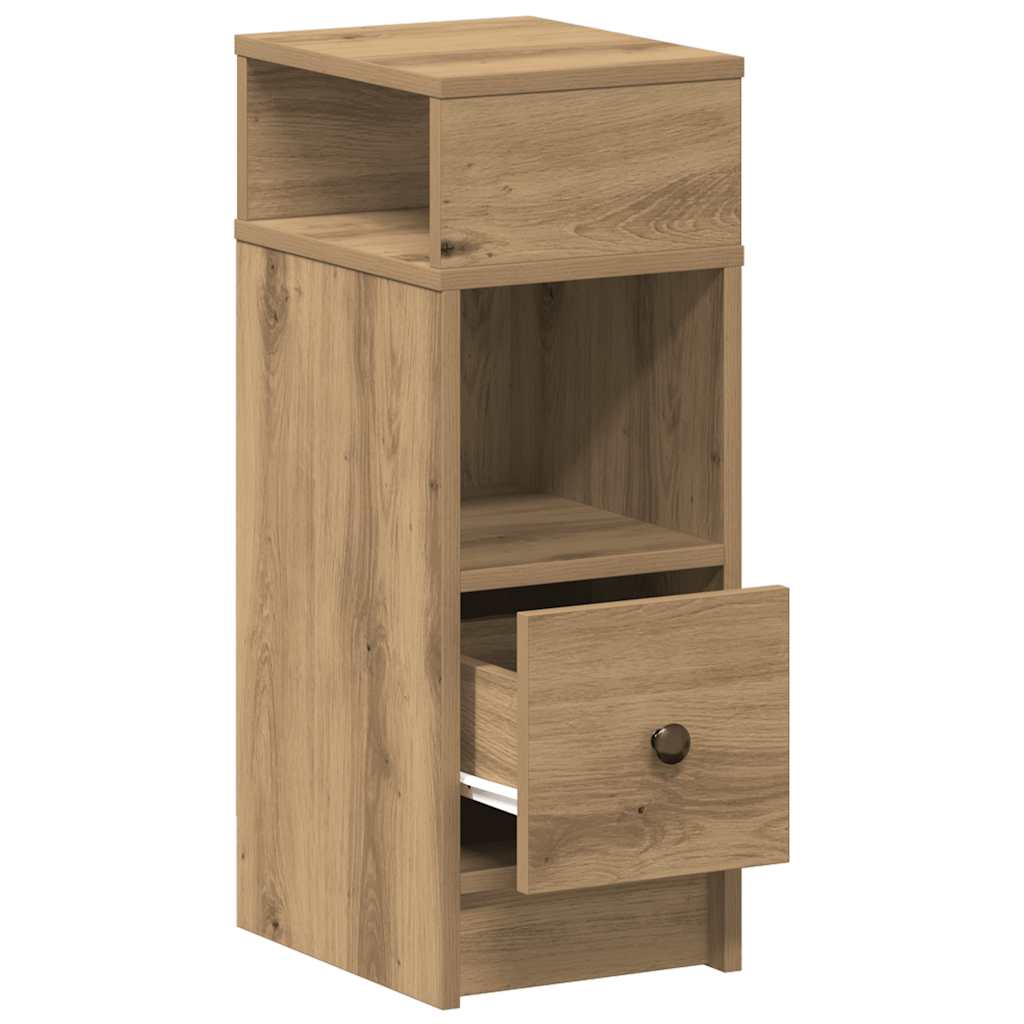 vidaXL Κομοδίνο με Συρτάρι σε Χρώμα Δρυός Artisan 25x31x66 εκ.