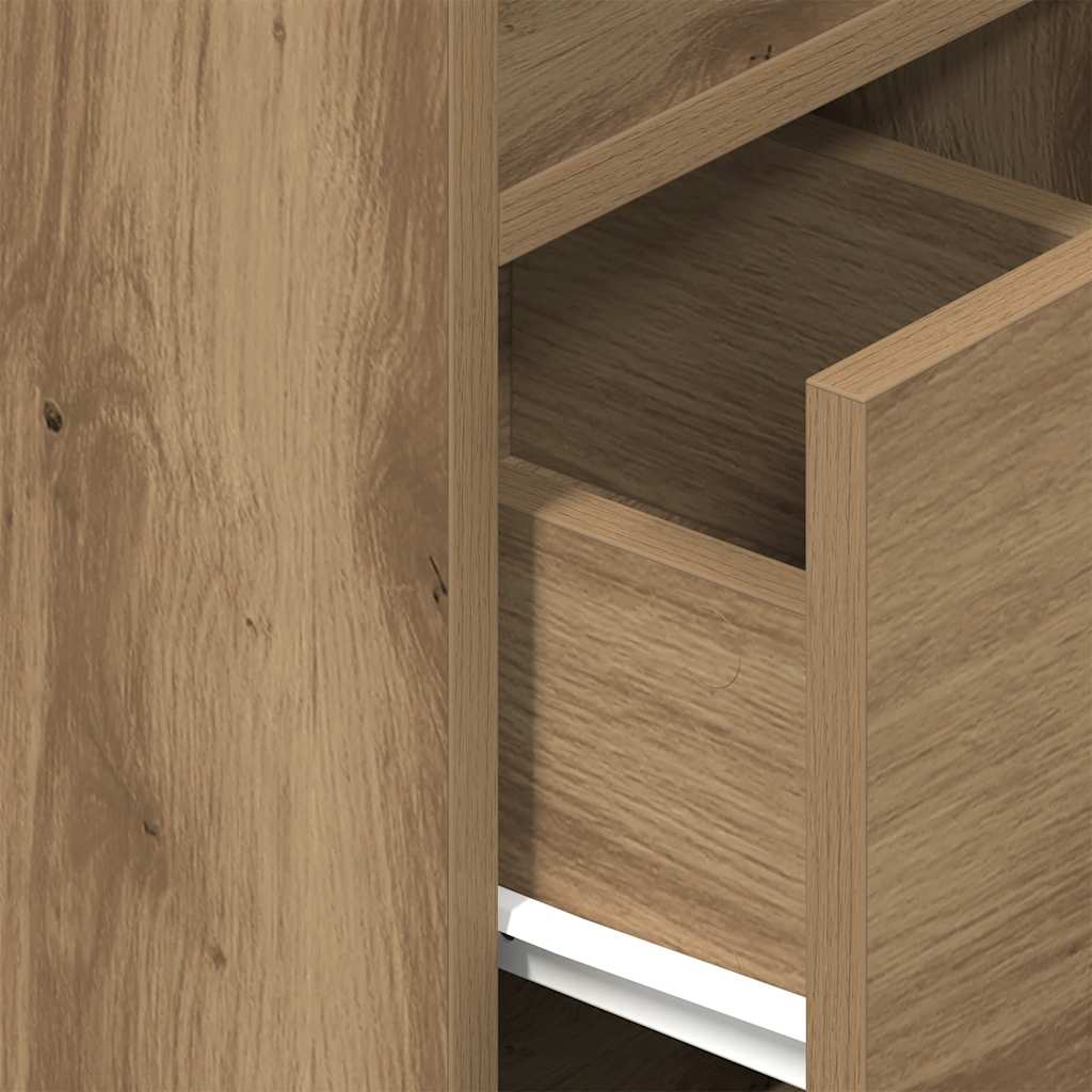 vidaXL Κομοδίνο με Συρτάρι σε Χρώμα Δρυός Artisan 25x31x66 εκ.
