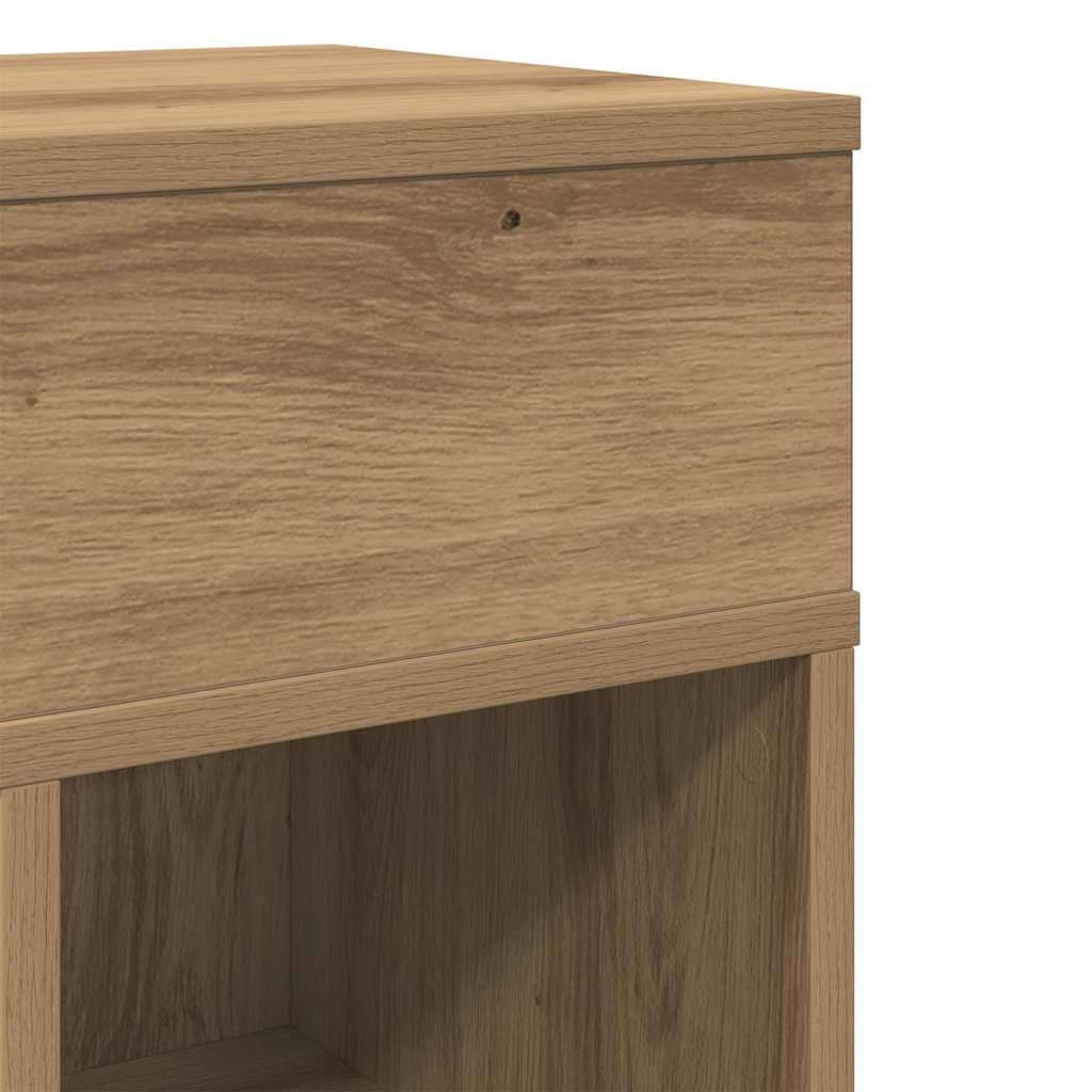 vidaXL Κομοδίνο με Συρτάρι σε Χρώμα Δρυός Artisan 25x31x66 εκ.