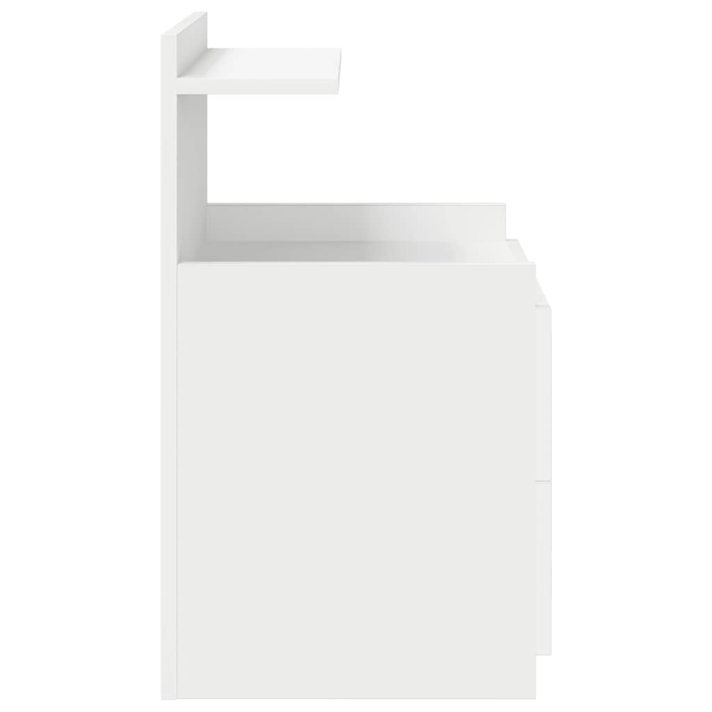 vidaXL Κομοδίνα 2 τεμ. με 2 Συρτάρια Λευκά 40x36,5x62 εκ.