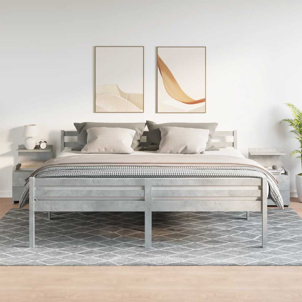 vidaXL Κομοδίνα 2 τεμ. με 2 Συρτάρια, Γκρι Σκυρόδεμα 40x36,5x62 εκ.