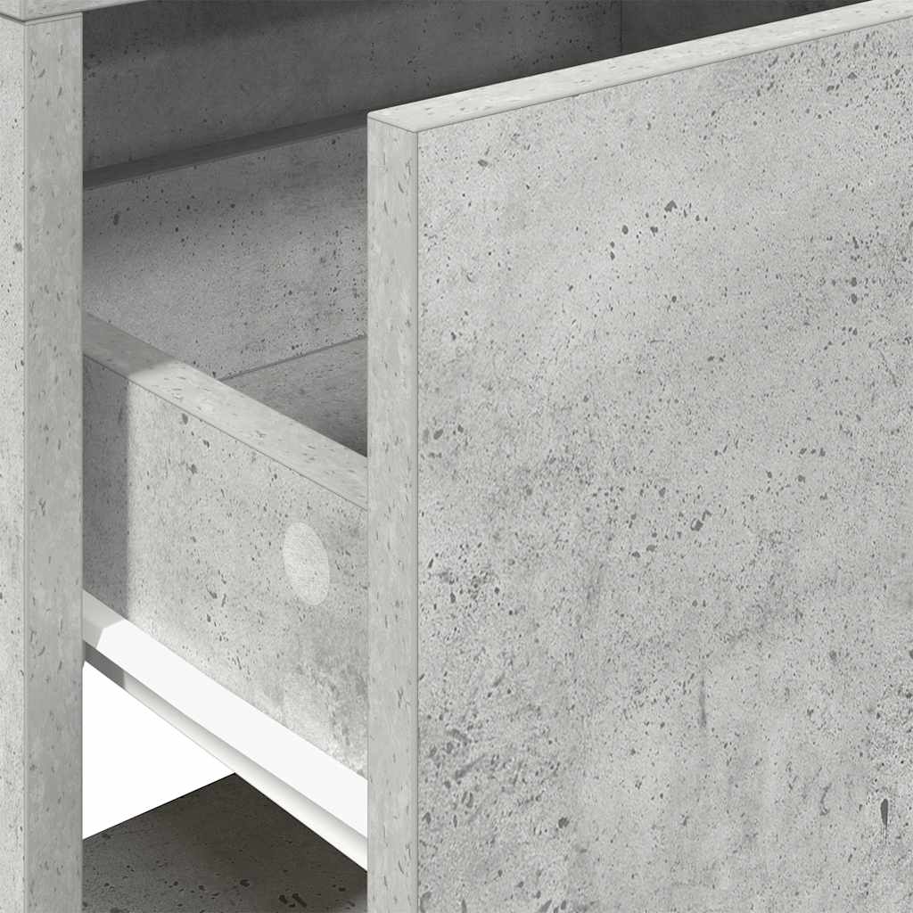 vidaXL Κομοδίνο με συρτάρι Γκρι Σκυροδέματος 51x31x47 εκ.