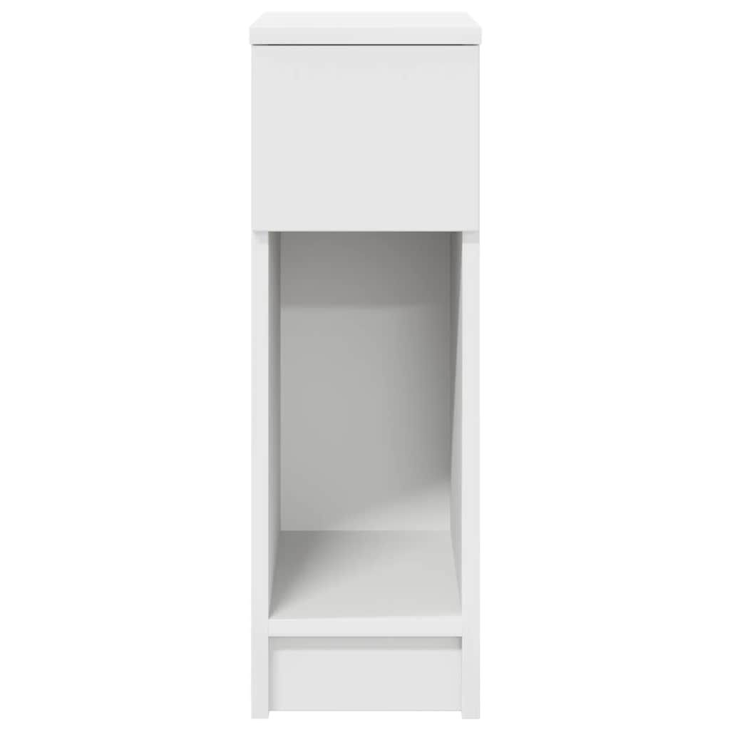vidaXL Κομοδίνα με συρτάρι 2 τεμάχια Λευκό 20x36x60 cm