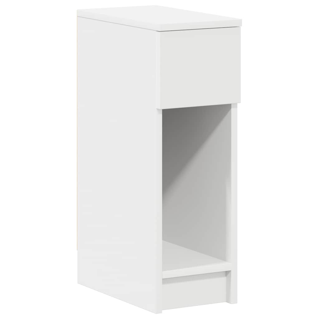 vidaXL Κομοδίνα με συρτάρι 2 τεμάχια Λευκό 20x36x60 cm