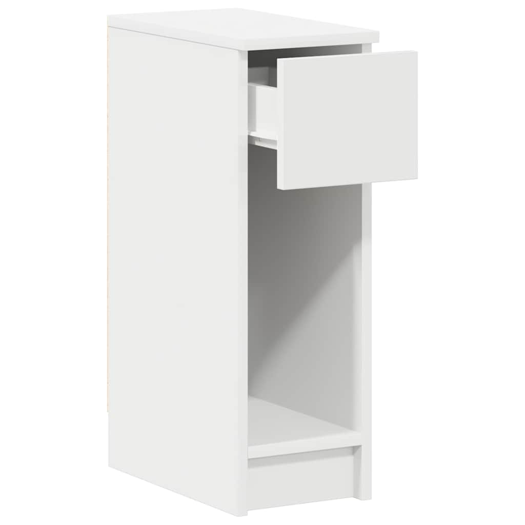 vidaXL Κομοδίνα με συρτάρι 2 τεμάχια Λευκό 20x36x60 cm