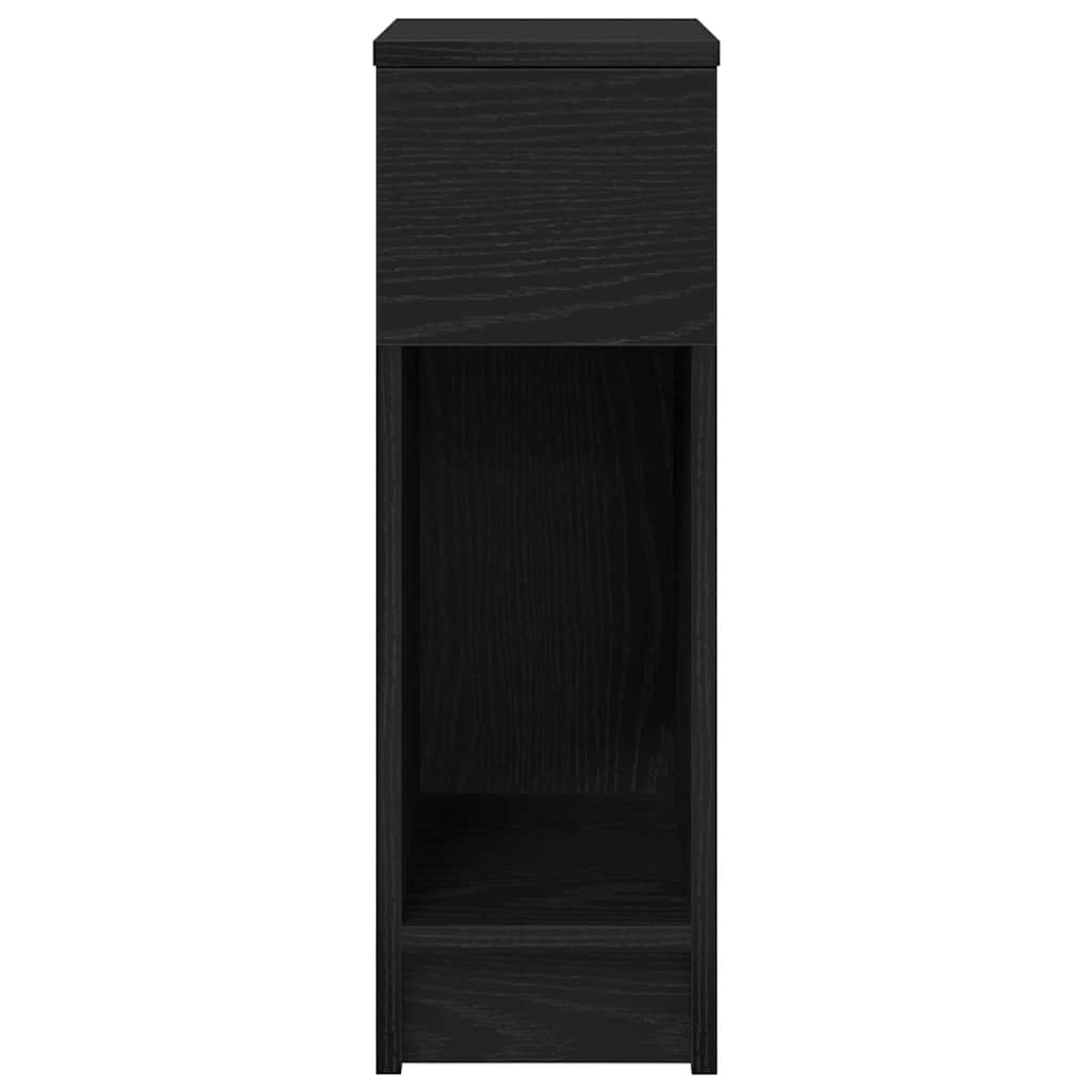 vidaXL Κομοδίνο με συρτάρι Μαύρη βελανιδιά 20x36x60 cm