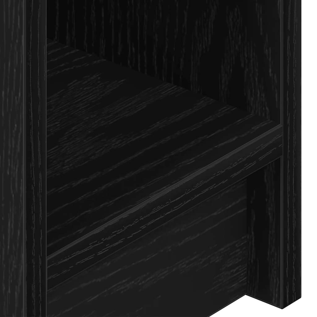 vidaXL Κομοδίνο με συρτάρι Μαύρη βελανιδιά 20x36x60 cm