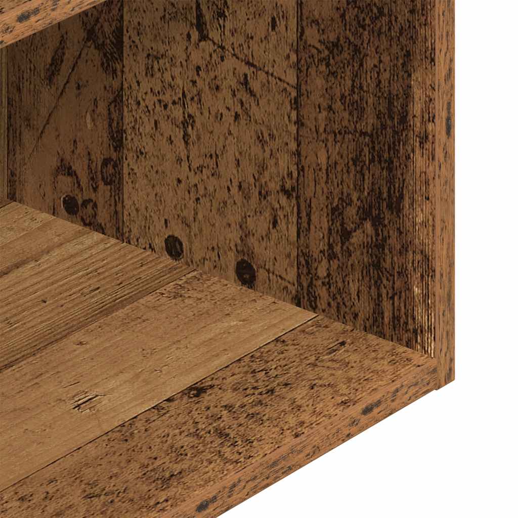 vidaXL Κομοδίνα με συρτάρι 2 τεμ. Όψη Παλαιού Ξύλου 35x34x66,5 εκ.