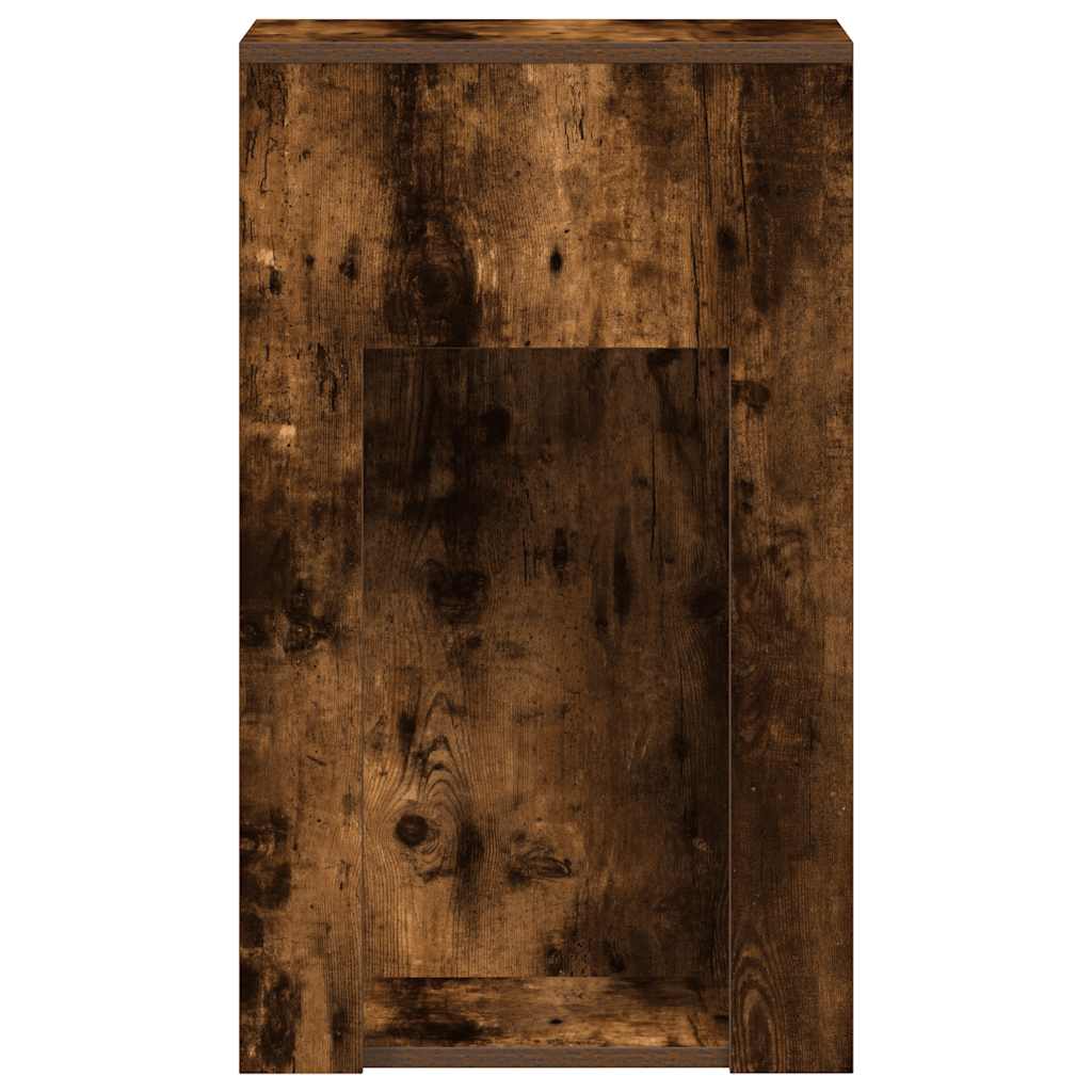 vidaXL Βάση πύργου υπολογιστή με συρτάρι Καπνιστή Δρυς 30x44x74 εκ.