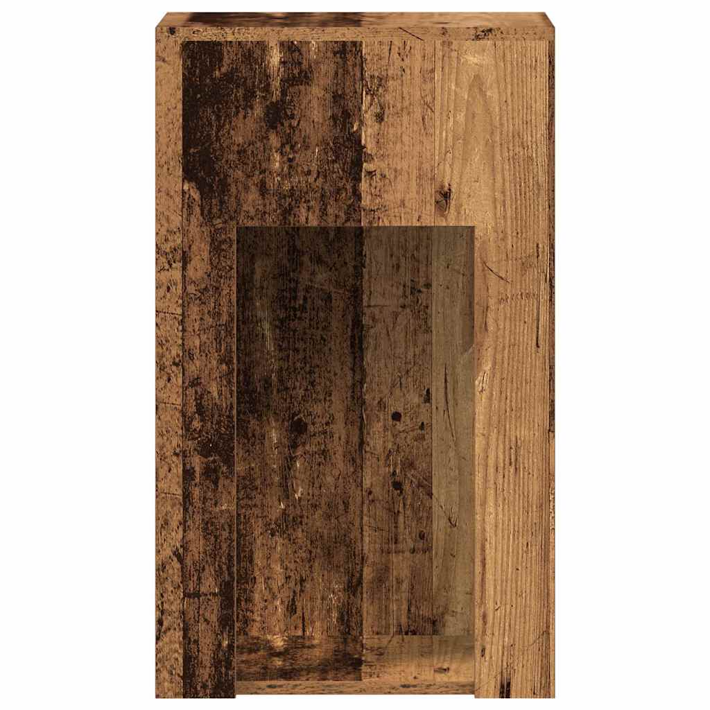 vidaXL Βάση πύργου υπολογιστή με συρτάρι Όψη Παλαιού Ξύλου 30x44x74εκ.