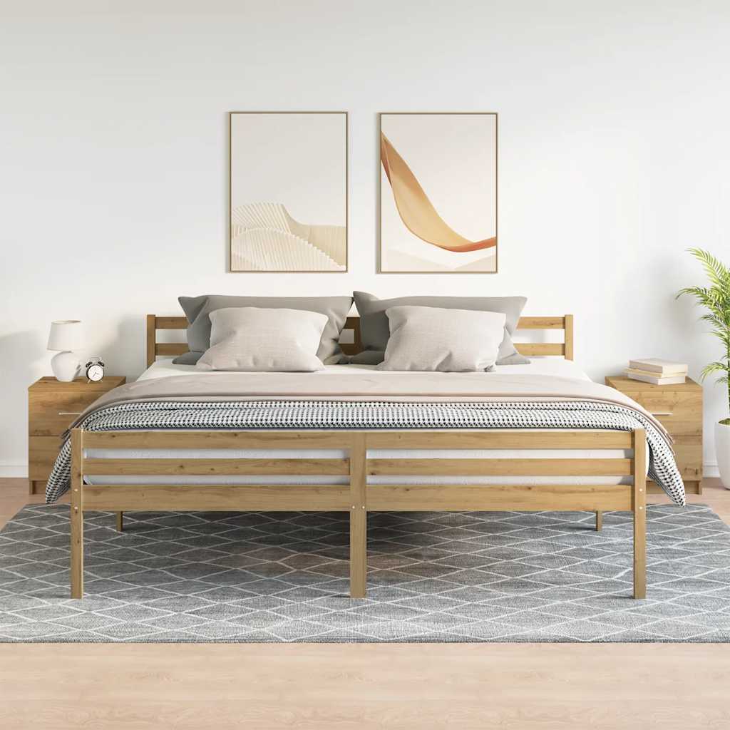vidaXL Κομοδίνα 2 τεμ. με 2 Συρτάρια, Ξύλο Artisan Oak 40x36x50 εκ.