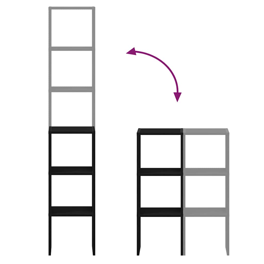 vidaXL Βιβλιοθήκες 2 τεμάχια στοιβαζόμενες Μαύρη δρυς 30x30x80 cm