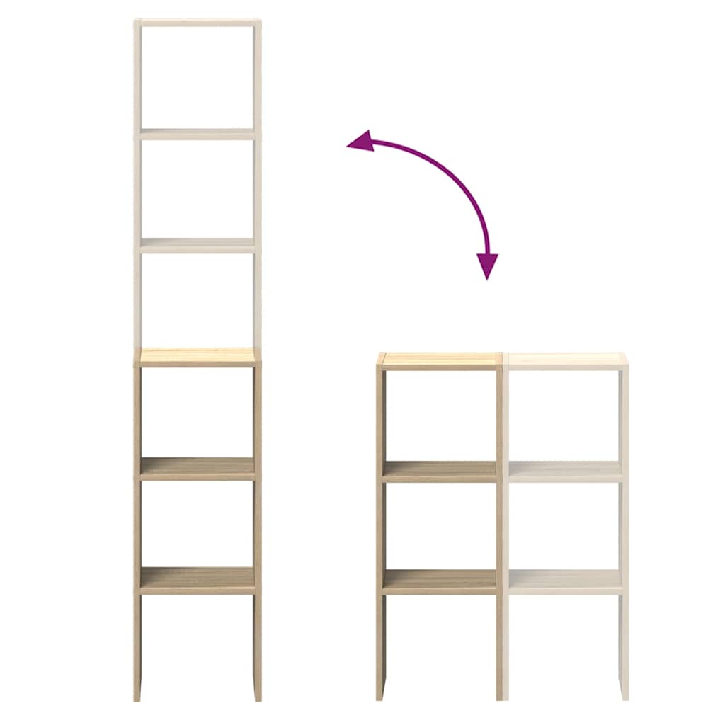 vidaXL Βιβλιοθήκες 2 τεμ. Στοιβαζόμενα Sonoma Δρυς 30x30x80 εκ.