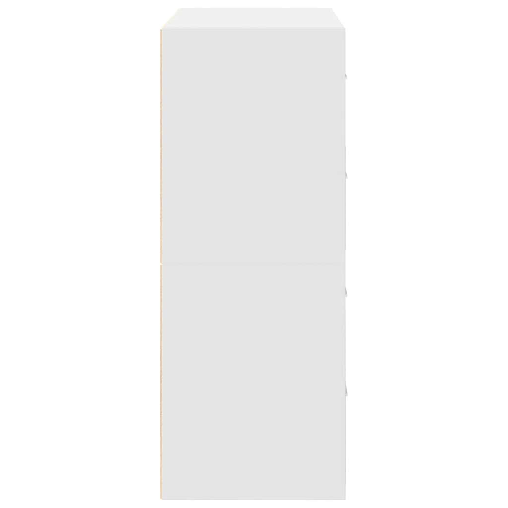 vidaXL Ντουλάπια με 2 συρτάρια 2 τεμάχια Λευκό 60x31x40 cm