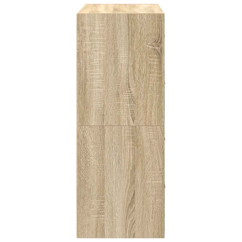 vidaXL Ντουλάπια με 4 συρτάρια 2 τεμ. Sonoma Δρυς 60x31x40 εκ.