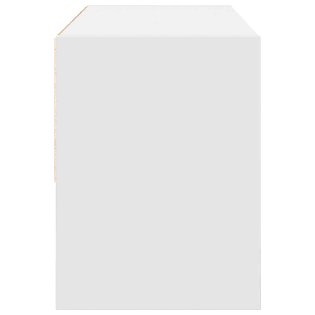 vidaXL Ράφι παπουτσιών στοιβαζόμενο λευκό 89,5x30x40 cm