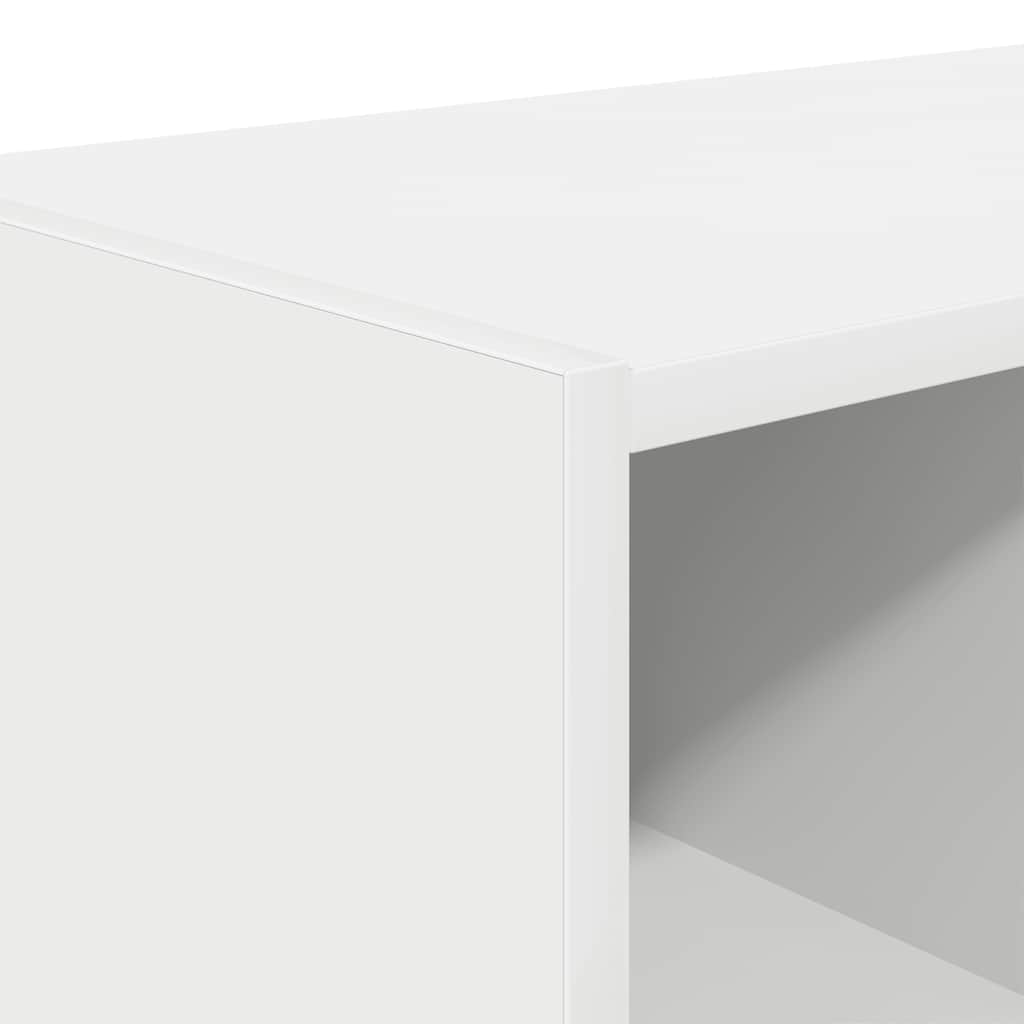 vidaXL Ράφι παπουτσιών στοιβαζόμενο λευκό 89,5x30x40 cm