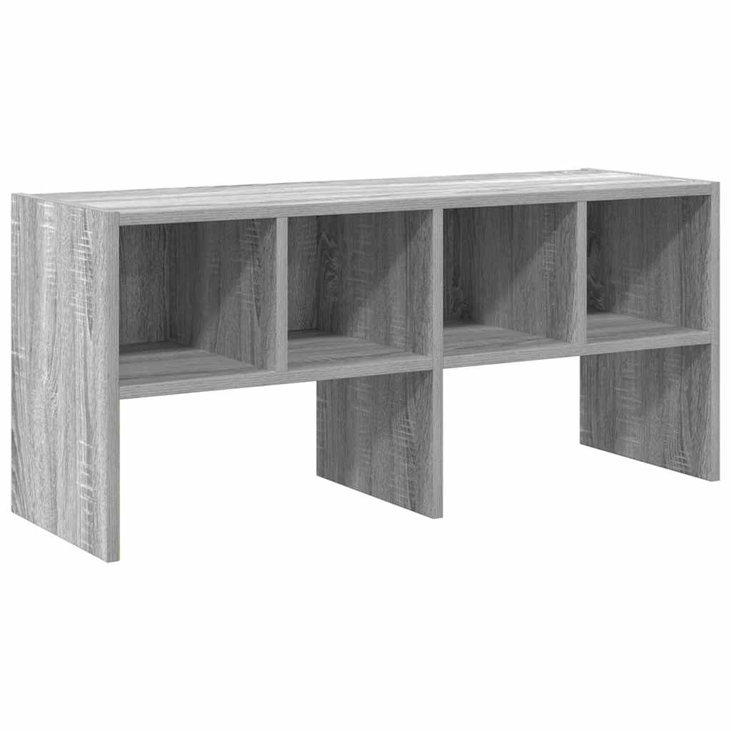 vidaXL Ράφι παπουτσιών στοιβαζόμενο γκρι Sonoma 89,5x30x40 cm